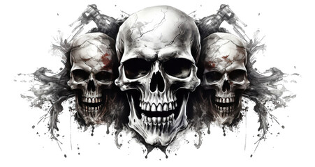 Fototapeta premium 3d pirate skull png / transparent