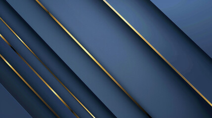 Blue abstract background with golden lines. Luxury corporate design. dark blue luxury premium background and gold line
