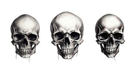 3d pirate skull png / transparent
