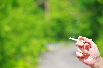 hand with cigarette