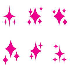 Star icons set. star icons and sparkles vector collection.