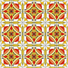 Ceramic tile pattern. Gorgeous seamless pattern. Can be used for wallpaper pattern fills web page background or surface textures