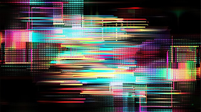 Colorful abstract background with glitch effect.