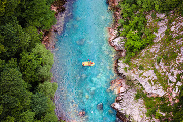 Rafting on the Tara River - Montenegro, kayaking, extreme water sports, holiday activities - obrazy, fototapety, plakaty