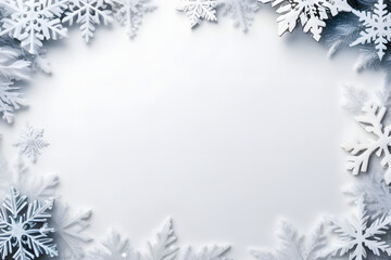 White Snowflake Background With Abundance of Snowflakes