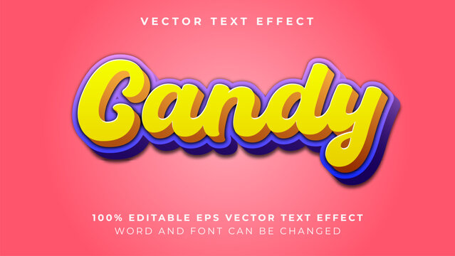 Candy editable vector text effect