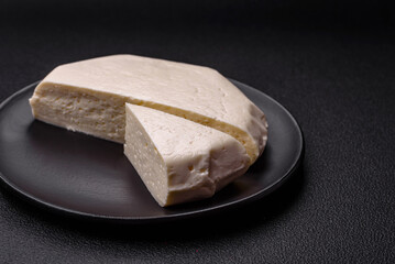 Delicious fresh white young cheese from cow's or sheep's milk