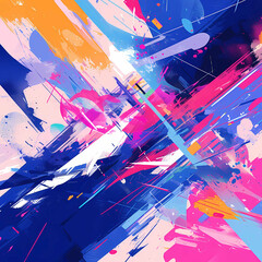 Abstract Color Explosion - Dynamic and Vibrant Artistic Background