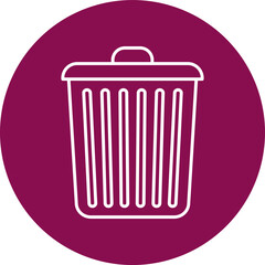 Trash Line Filled Icon