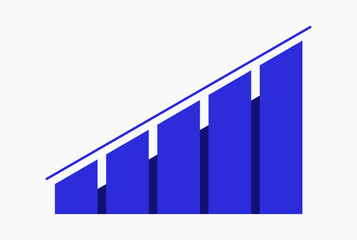 business chart with arrow