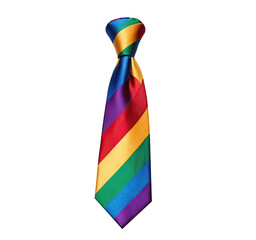 Lgbt tie isolated on transparent background, element for design