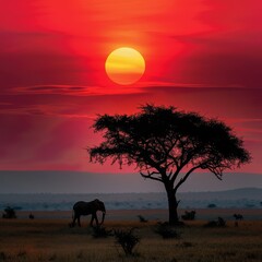 African safari at the peak of dawn