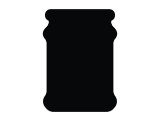 Jar silhouette vector art white background