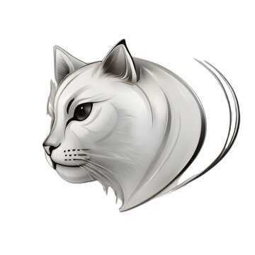 Free Vector A Cat Face Sketch Images Ai generated