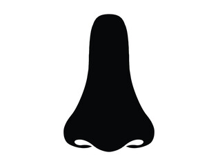 Nose silhouette vector art white background