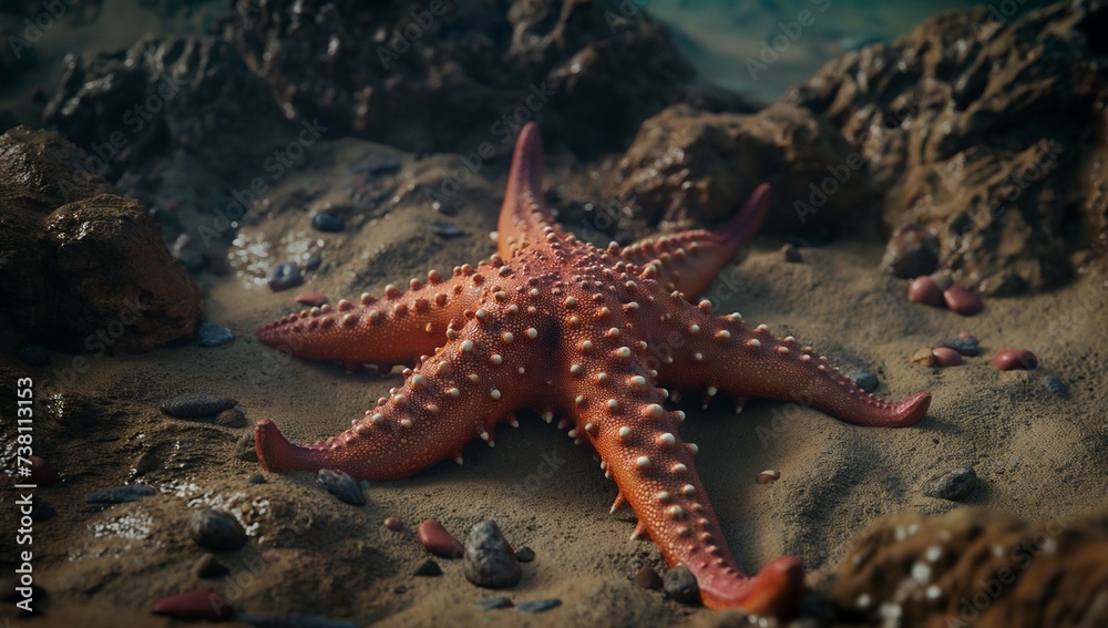 Canvas Prints starfish on the beach