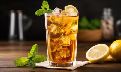 Refreshing Iced Tea With Lemon and Mint