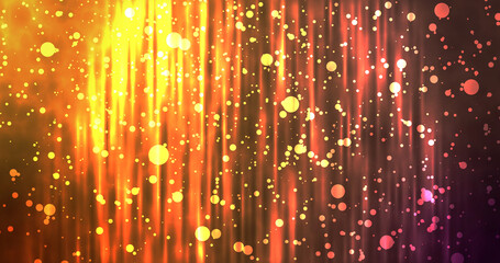 Obraz na płótnie Canvas Magical 3d glittering light leaks particles bg. Happiness gratitude showing award show concert dust particles spinning motion backdrop.Ceremony deep sea underwater shimmering sparkles effect.
