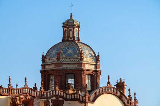 dome of parish of santa prisca and san sebastian taxco mexico