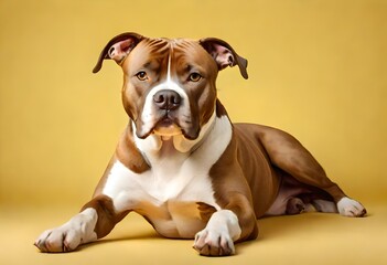 english bulldog puppy, Portrait of a dog with plain background