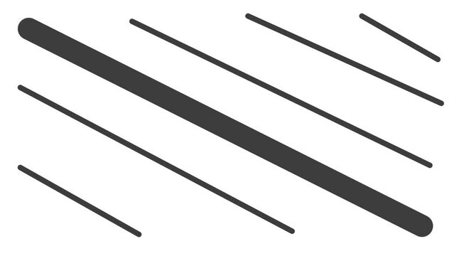 Straight lines increase and decrease in thickness, as if pulsating.