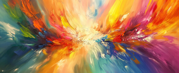 Color Burst - Vibrant Explosion of Paint in Dynamic Abstract Artwork