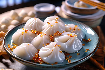 steamed dumpling - chinese dumpling with soy sauce