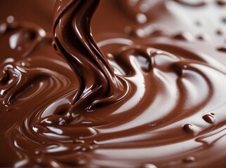 Chocolate Flowing Background.Close-up image