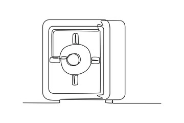 Continuous one line drawing Bank and Finance concept. Doodle vector illustration.