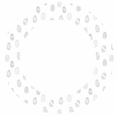 
Circle with eggs Easter holiday background.