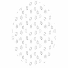 
Oval with eggs Easter holiday background.