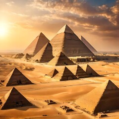 pyramids in giza - obrazy, fototapety, plakaty