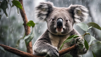 Fototapeta premium Photo a koala in the jungle, wild photography