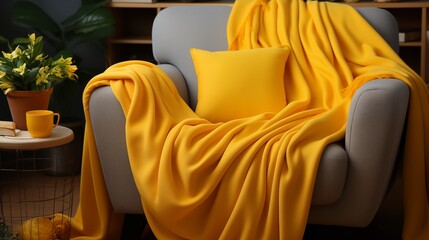 Yellow Throw Blanket
