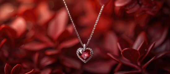 Advertisement photography of women's necklace product.