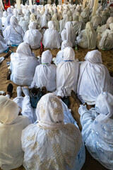 la prière islamique lors d'un pèlerinage pendant l'appel de Layennes à Dakar au Sénégal en...