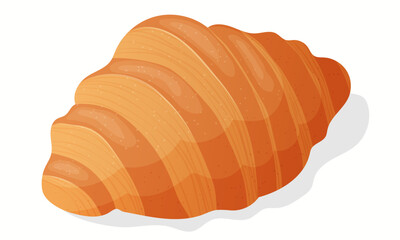 French croissant icon set. Flat illustration of croissant bakery vector icon	
