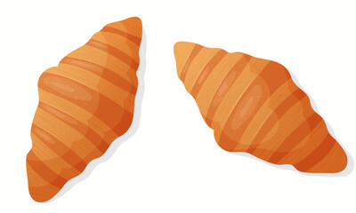 French croissant. Flat illustration of croissant bakery vector icon	
