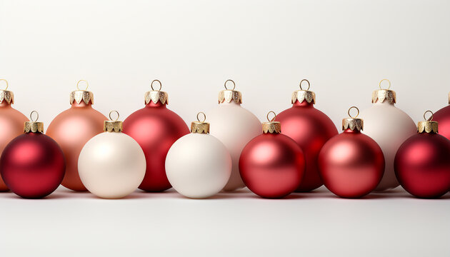 Christmas ornament decoration in vibrant colors on white background generated by AI