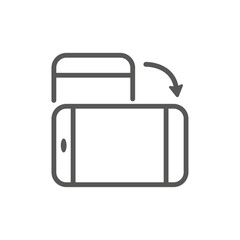 Vector flat illustration. Gray device on a white background. The concept of electronic devices. Suitable for social networks, icons, screensavers and as a template.