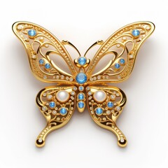 Luxurious gold butterfly - jewelry.