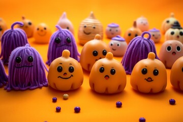 Obraz premium A group of cute cartoon characters