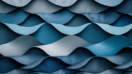 Blue and gray 3D waves background