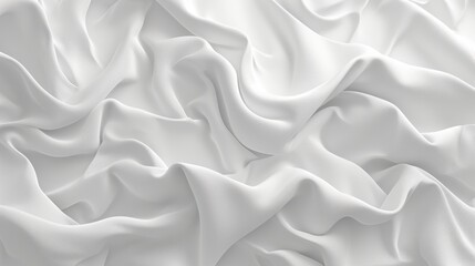 Obraz premium White Silk Creased Fabric Background Texture