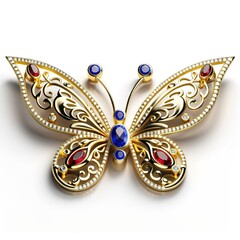 Fototapeta premium Jewelry - butterfly made of gold.