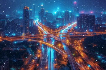 City Interchange at Night
