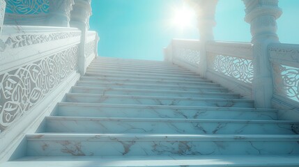Stairway to Heaven with bright light at the top
