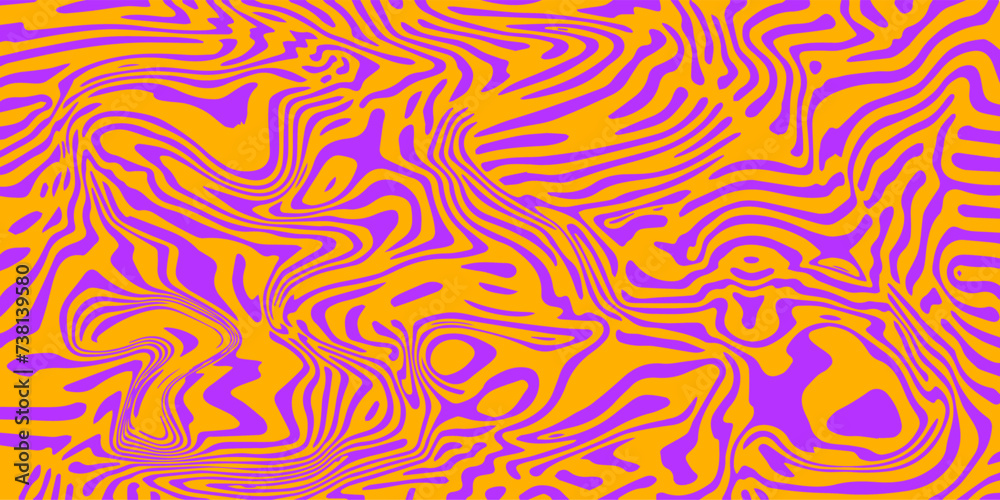 Poster Psychedelic background with abstract, trippy patterns with melting and distorting lines.