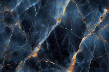Blue and gold marble texture - obrazy, fototapety, plakaty