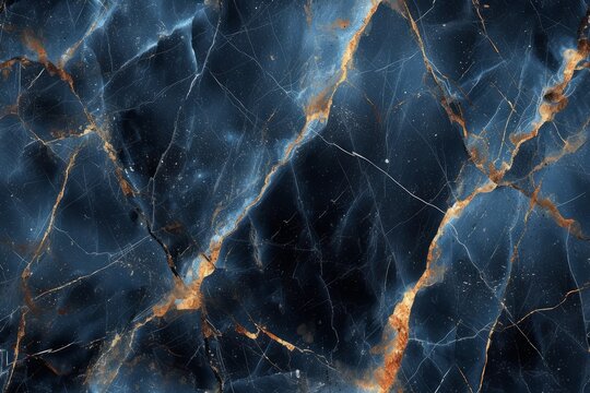 Blue and gold marble texture